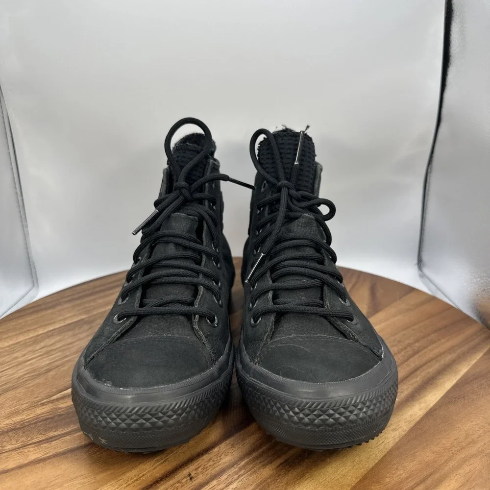 Converse Chuck Taylor‎ All Star Waterproof Hi Shoes Triple Black Women's 9.5